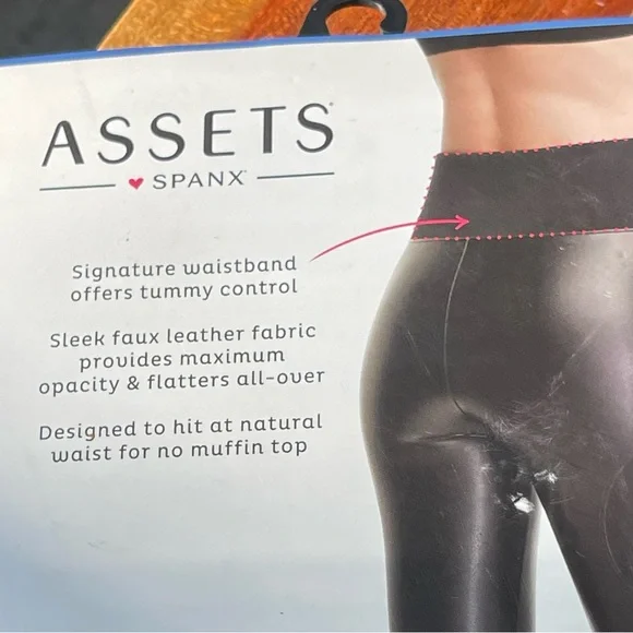 NWT SPANX Black Faux Leather Leggings - Picture 4 of 7